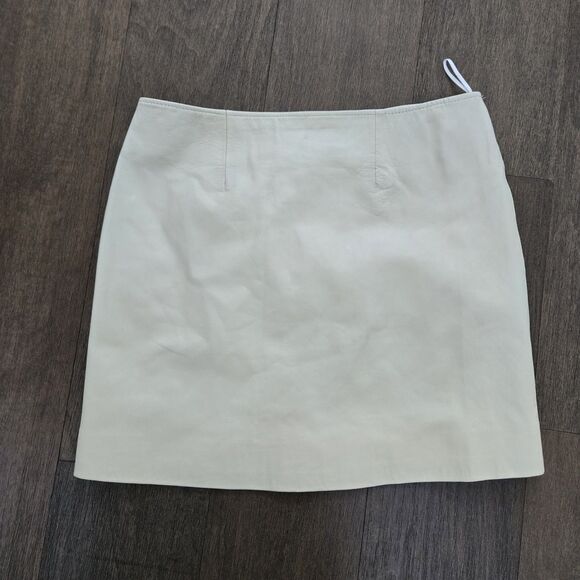 Retrofete Willa Leather Mini Skirt Size M NEW - Picture 4 of 10